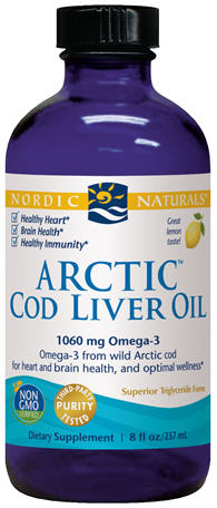 Nordic Naturals Cod Liver Oil Natural Lemon Flavour 237ml