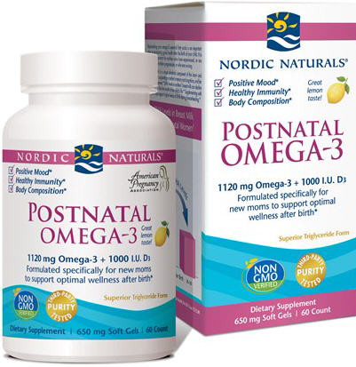 Nordic Naturals Postnatal Omega-3 Lemon SoftGels 60