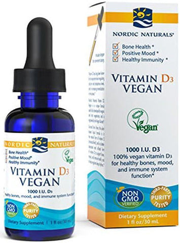 Nordic Naturals Vitamin D3 Vegan 1000IU Liquid 30ml