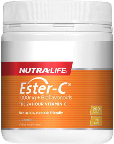 Nutra-Life Ester-C 1000mg + Bioflavonoids Tablets Value Pack 200
