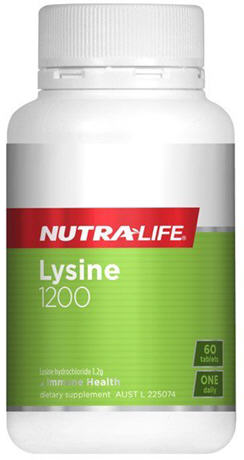 Nutra-Life Lysine 1200 Cold Sore Formula Tablets 60