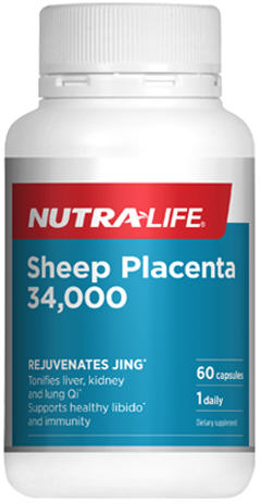 Nutra-Life Sheep Placenta 34000 with Vitamin D3 Capsules 60