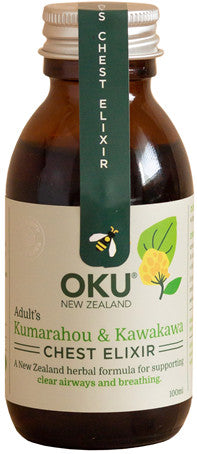 OKU Kumarahou & Kawakawa Adult Chest Elixir 100ml