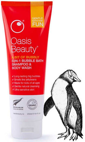 Oasis Beauty A Bit of Bubble 3 in 1 Shampoo and Body Wash 250ml - New Zealand Only