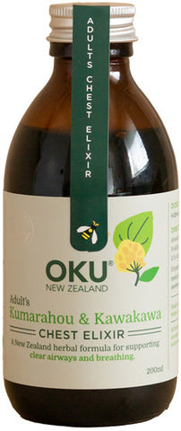 OKU Kumarahou Kawakawa Adult Chest Elixir 200ml