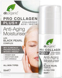 Dr Organic Pro Collagen Plus Anti-Aging Moisturiser With Black Pearl Complex 50ml