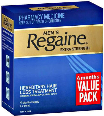 Regaine For Men Extra Strength Solution Value Pack - 4 Months (4x 60ml)