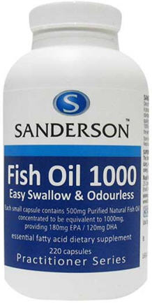 Sanderson Fish Oil 1000 Easy Swallow Capsules 220