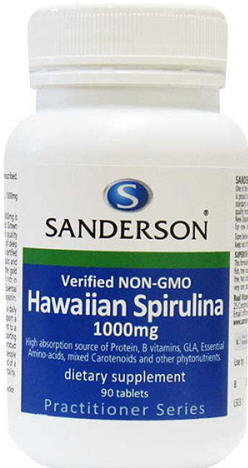 Sanderson Hawaiian Spirulina Non-GMO 1000mg Tablets 90