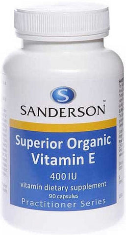 Sanderson Organic Vitamin E 400IU Capsules 90