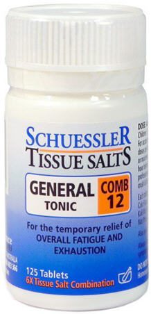 Schuessler Tissue Salts General Tonic Combination 12 Tablets 125
