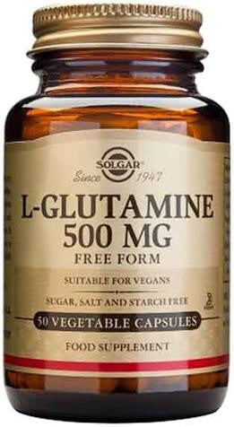 Solgar L-Glutamine 500 mg Vegetable Capsules 50