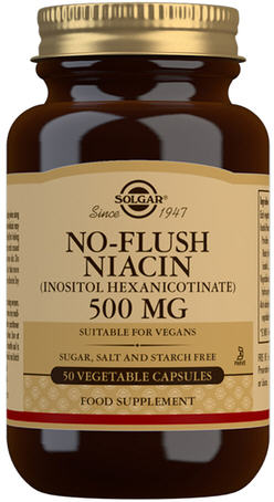 Solgar No-Flush Niacin 500mg Vegicaps 50