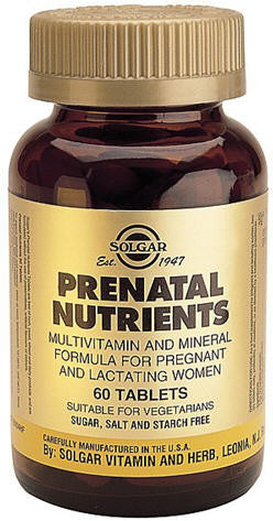 Solgar Prenatal Nutrients Tablets 60