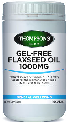 Thompson's Flaxseed Oil 1000mg Gel-Free Capsules 100