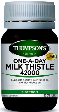 Thompson's Milk Thistle 42000 One-a-Day Capsules 30
