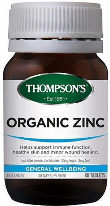 Thompson's Organic Zinc Tablets 80