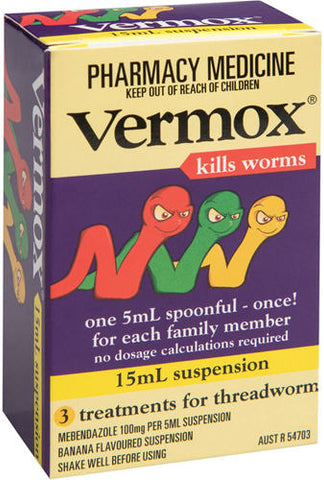 Vermox Suspension Banana Flavour 15ml