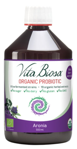 Vita Biosa Organic Probiotic Aronia 500ml - New Zealand only