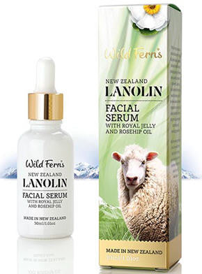 Wild Ferns Lanolin Facial Serum with Royal Jelly and Rosehip Oil 30ml