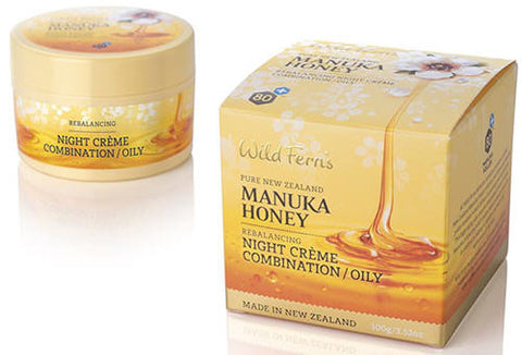 Wild Ferns Manuka Honey Rebalancing Night Creme Combination Oily Skin 100g