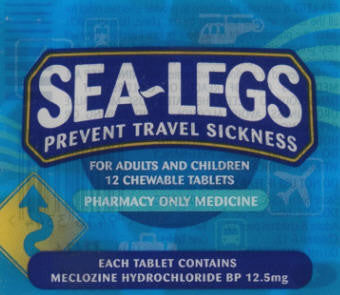 Sea-Legs Meclozine Chewable Tablets 12